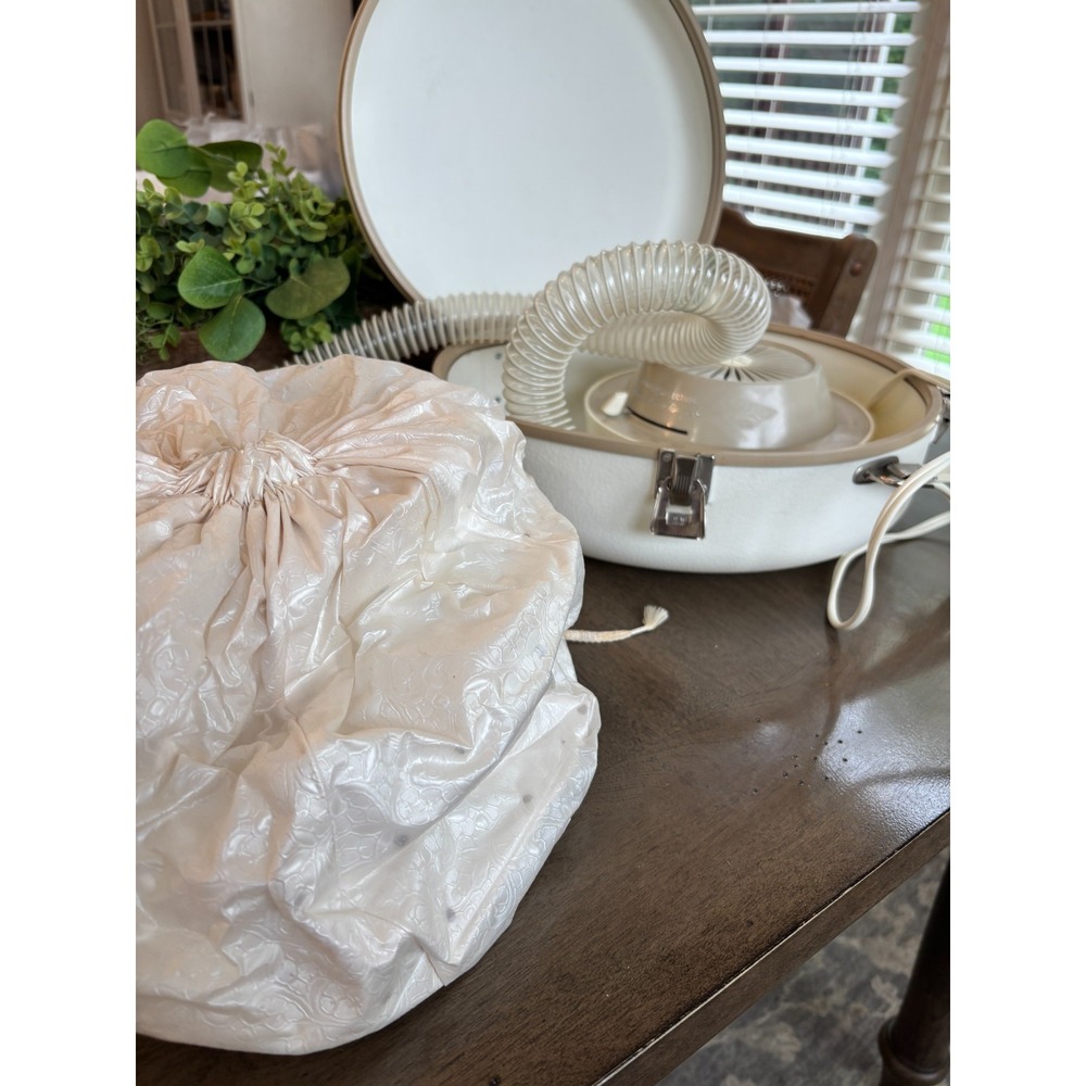 Vintage General Electric Bonnet Hair Dryer W/Case - Tested!